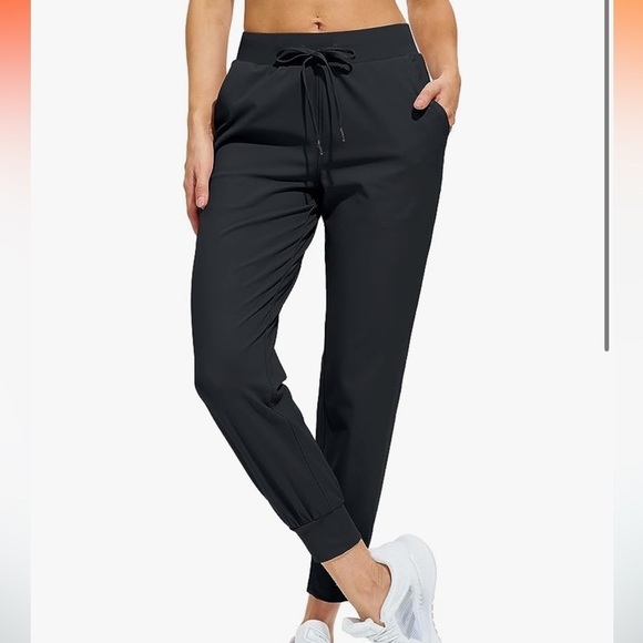 Living Amazon black joggers tapered stretch lightweight - Picture 1 of 5